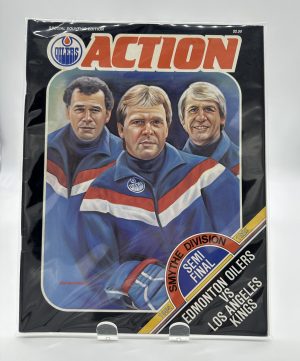 Action Edmonton Oilers Official Program 1985 Smythe Division Semi Final